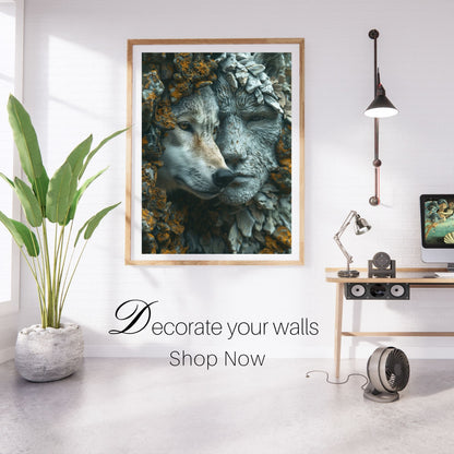 home_decor - Where Wolf meets Human - DigiCraft-Studio - wall_art