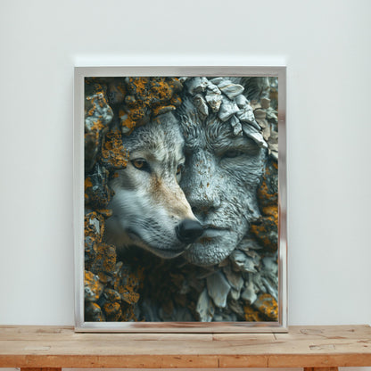 home_decor - Where Wolf meets Human - DigiCraft-Studio - wall_art