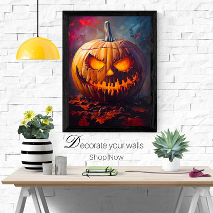 home_decor - Burning Eyes of Halloween - DigiCraft-Studio - wall_art