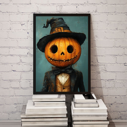 home_decor - Charming Pumpkin Man - DigiCraft-Studio - wall_art