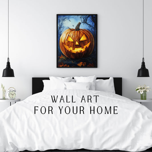 home_decor - Chilling Pumpkin Glow - DigiCraft-Studio - wall_art