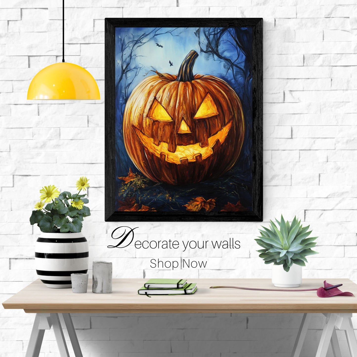 home_decor - Chilling Pumpkin Glow - DigiCraft-Studio - wall_art