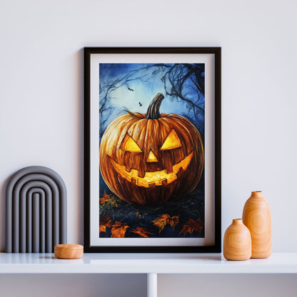 home_decor - Chilling Pumpkin Glow - DigiCraft-Studio - wall_art