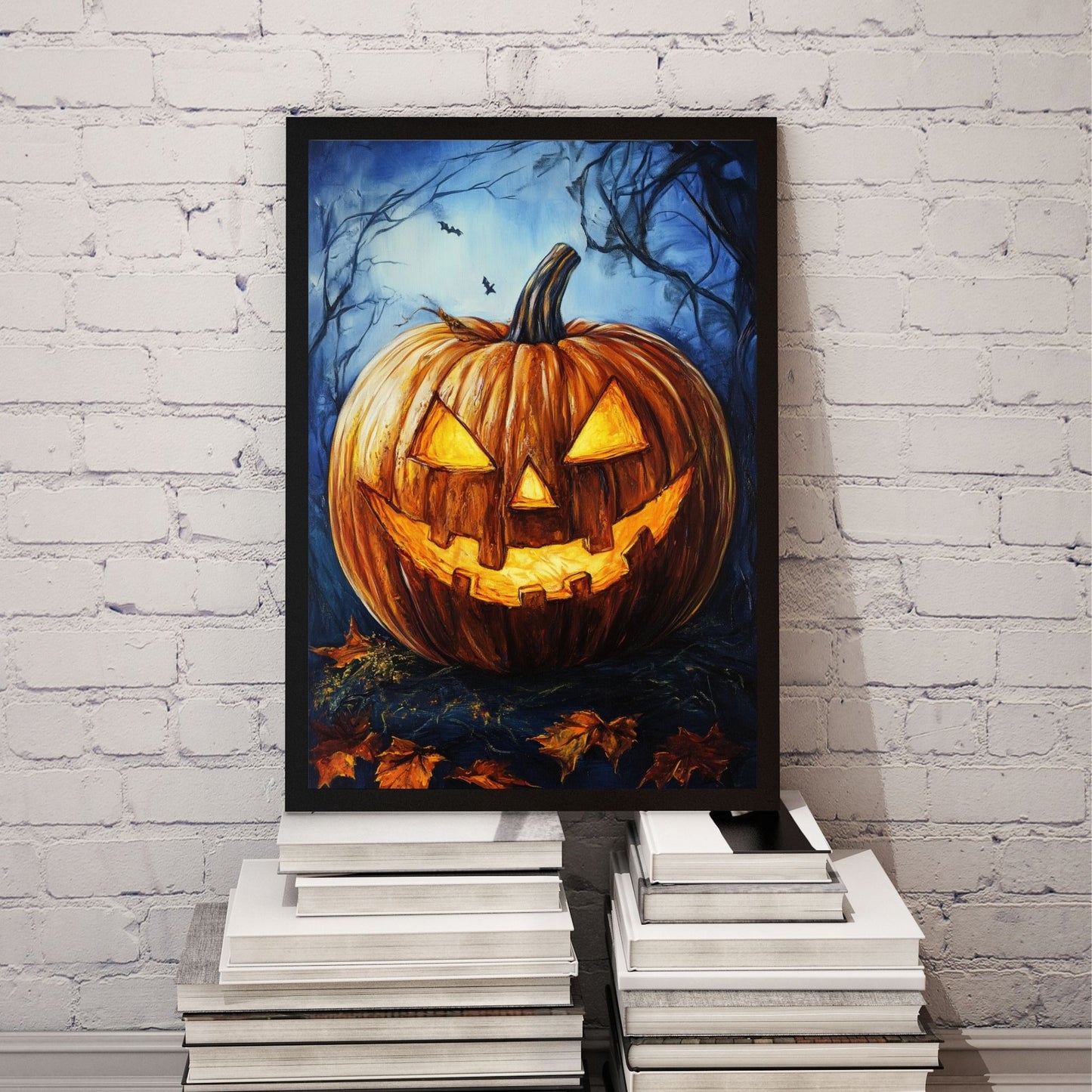 home_decor - Chilling Pumpkin Glow - DigiCraft-Studio - wall_art