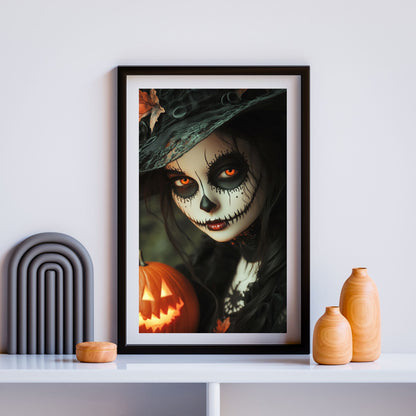 home_decor - Enchanting Witch with Glowing Eyes - DigiCraft-Studio - wall_art