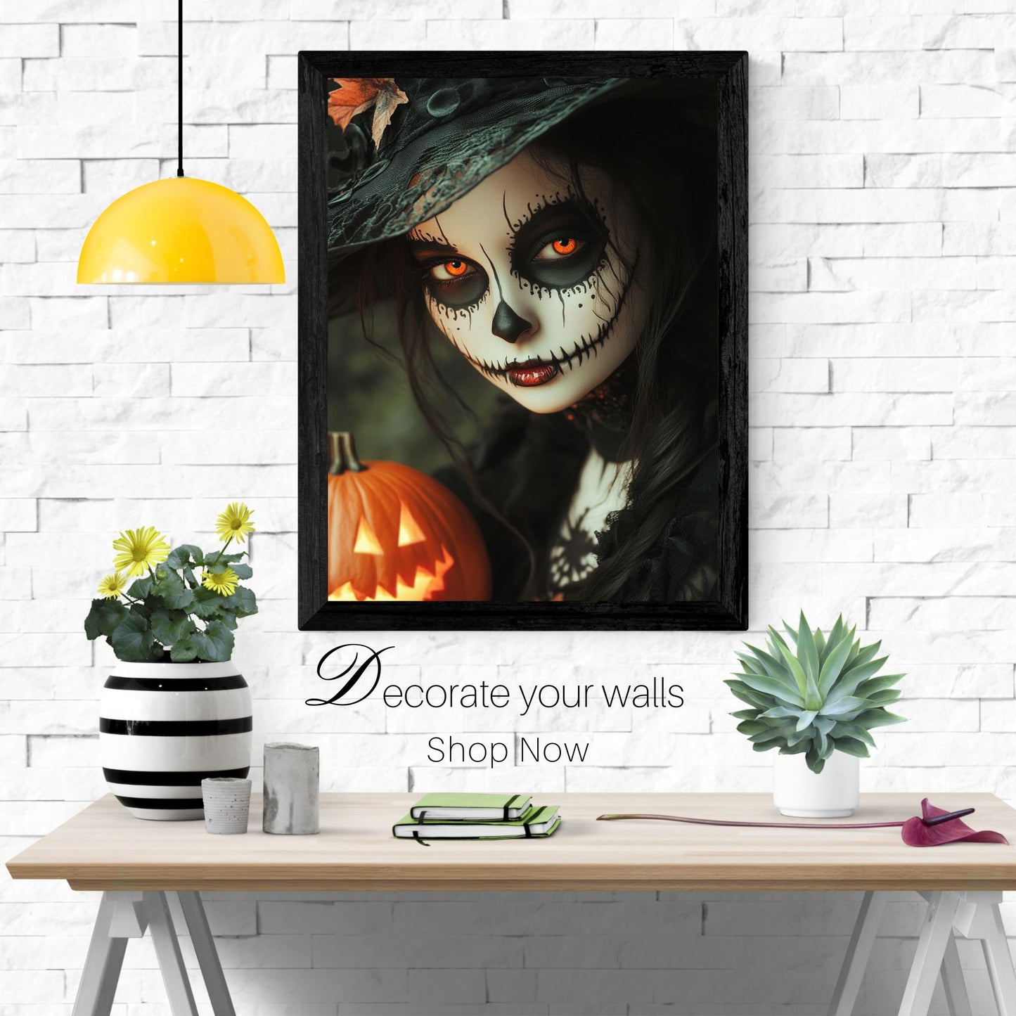 home_decor - Enchanting Witch with Glowing Eyes - DigiCraft-Studio - wall_art