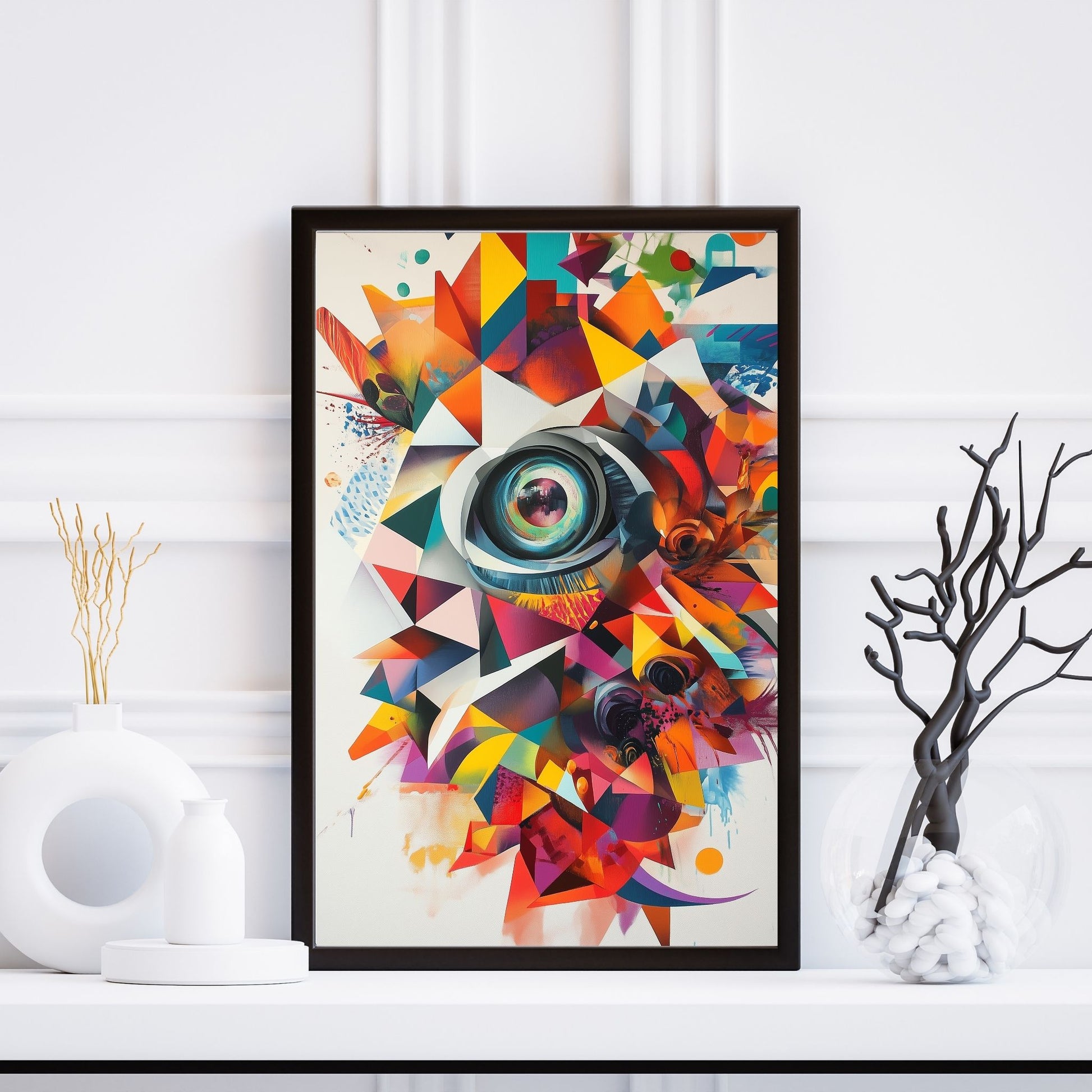 Abstract geometric wall art with eye-catching design