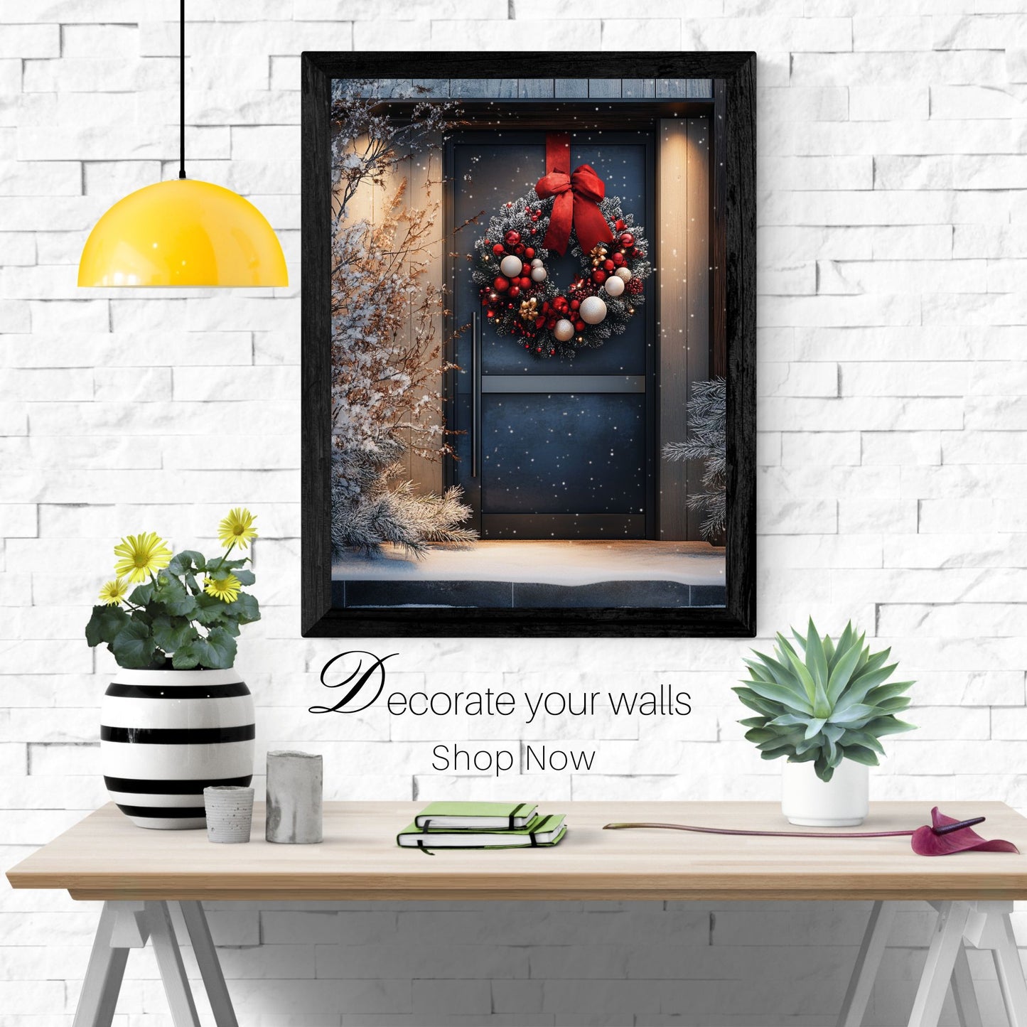 home_decor - Festive Christmas Door - DigiCraft-Studio - wall_art