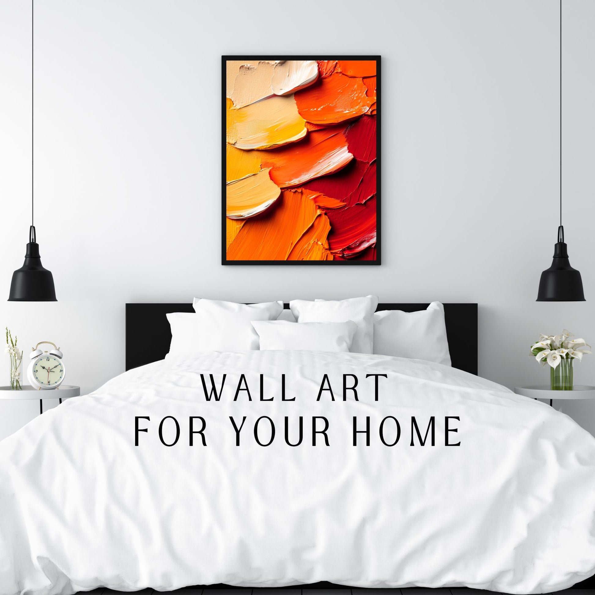 Bold and colorful abstract canvas wall art design