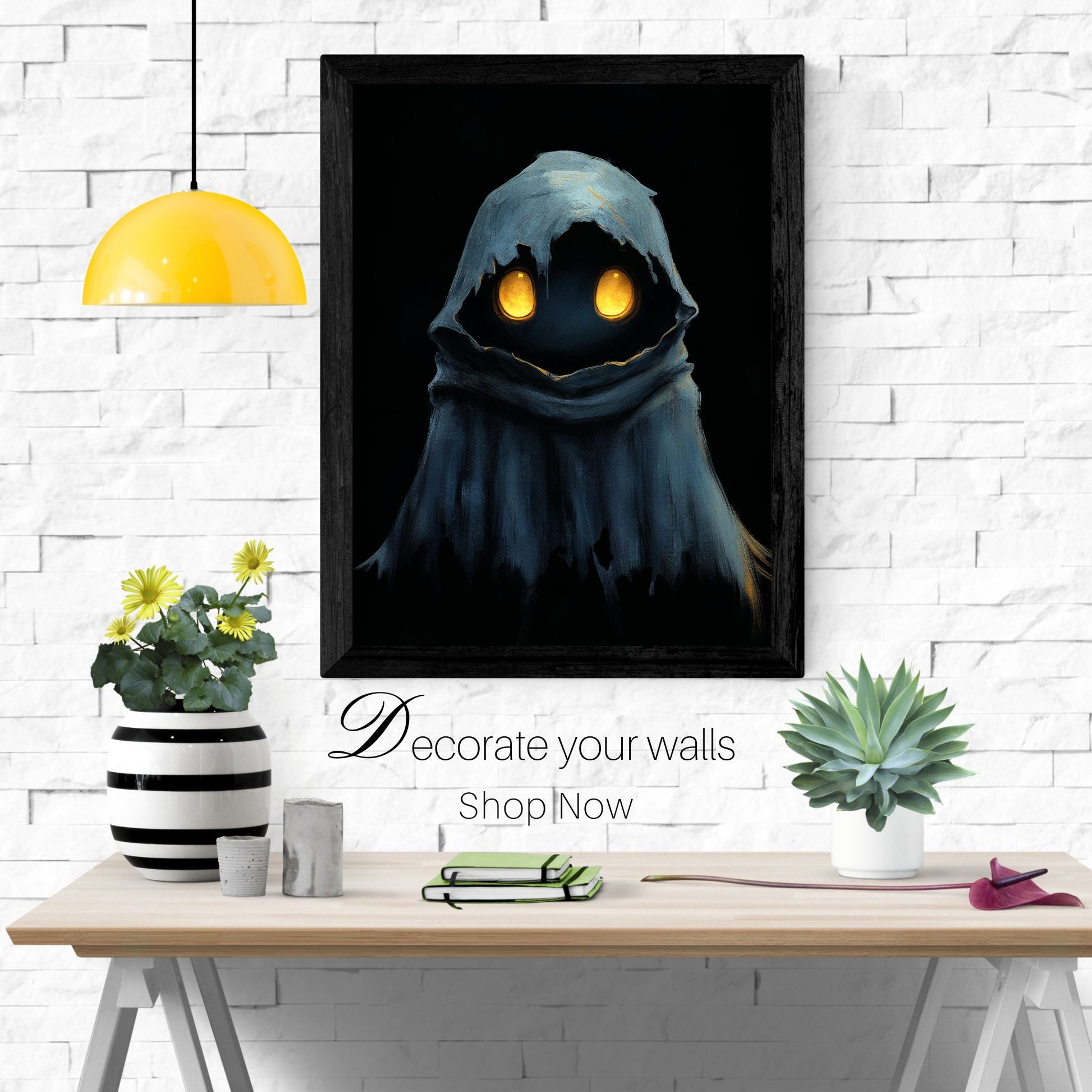 home_decor - Glowing Eyes in the Dark - DigiCraft-Studio - wall_art