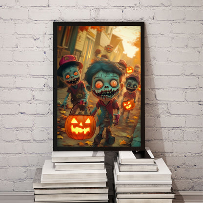 home_decor - Halloween Zombie March - DigiCraft-Studio - wall_art