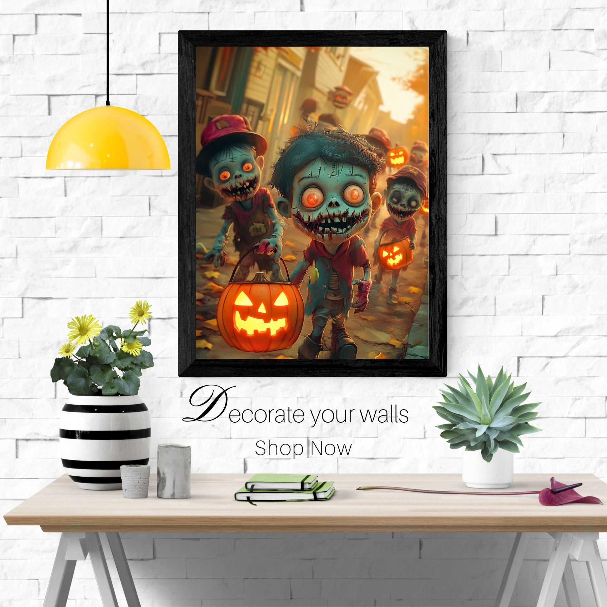 home_decor - Halloween Zombie March - DigiCraft-Studio - wall_art