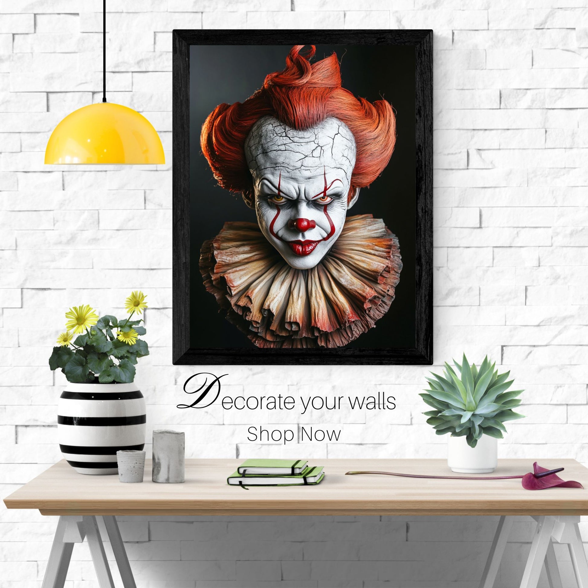 home_decor - Iconic Horror Clown - DigiCraft-Studio - wall_art