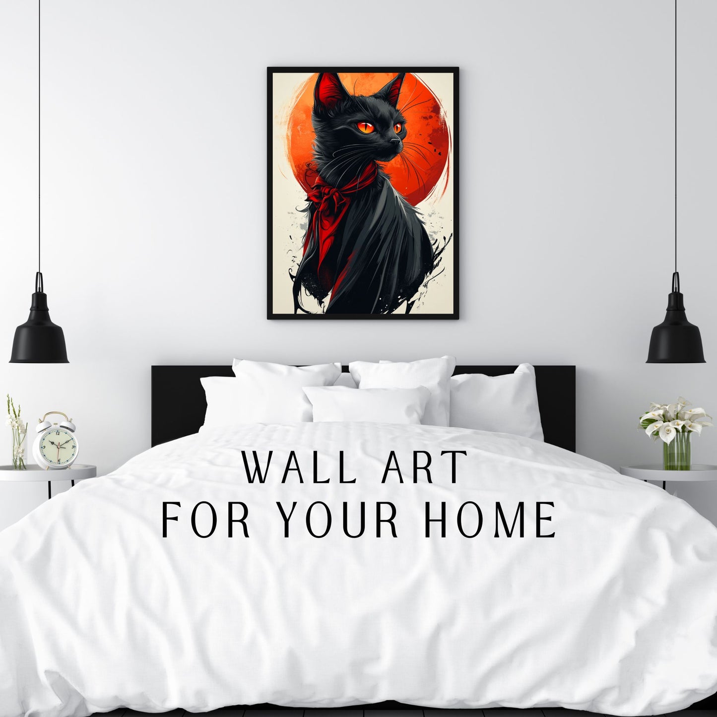 home_decor - Majestic Black Cat - DigiCraft-Studio - wall_art