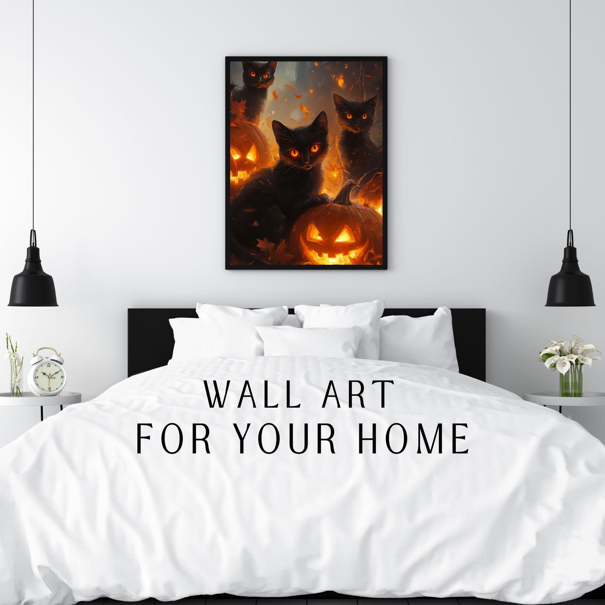 home_decor - Mystical Feline Trio - DigiCraft-Studio - wall_art