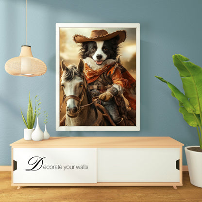 homedecor - Pawsome Cowboy Pup - DigiCraft-Studio - wallart