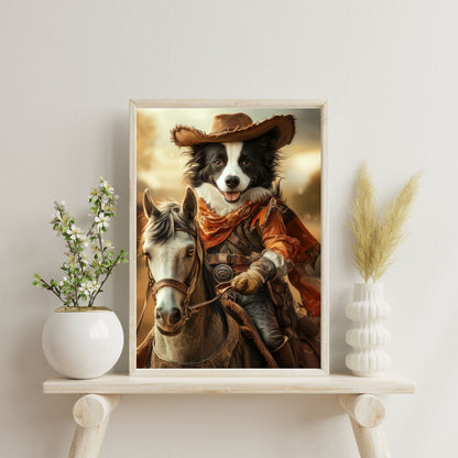 homedecor - Pawsome Cowboy Pup - DigiCraft-Studio - wallart