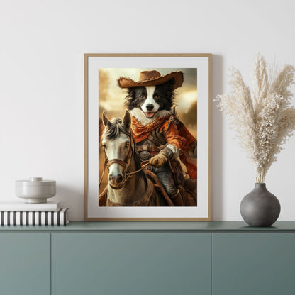 homedecor - Pawsome Cowboy Pup - DigiCraft-Studio - wallart