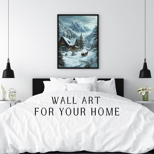 home_decor - Peaceful Christmas Landscape - DigiCraft-Studio - wall_art