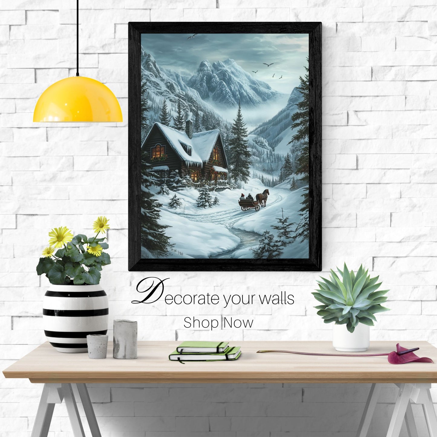 home_decor - Peaceful Christmas Landscape - DigiCraft-Studio - wall_art