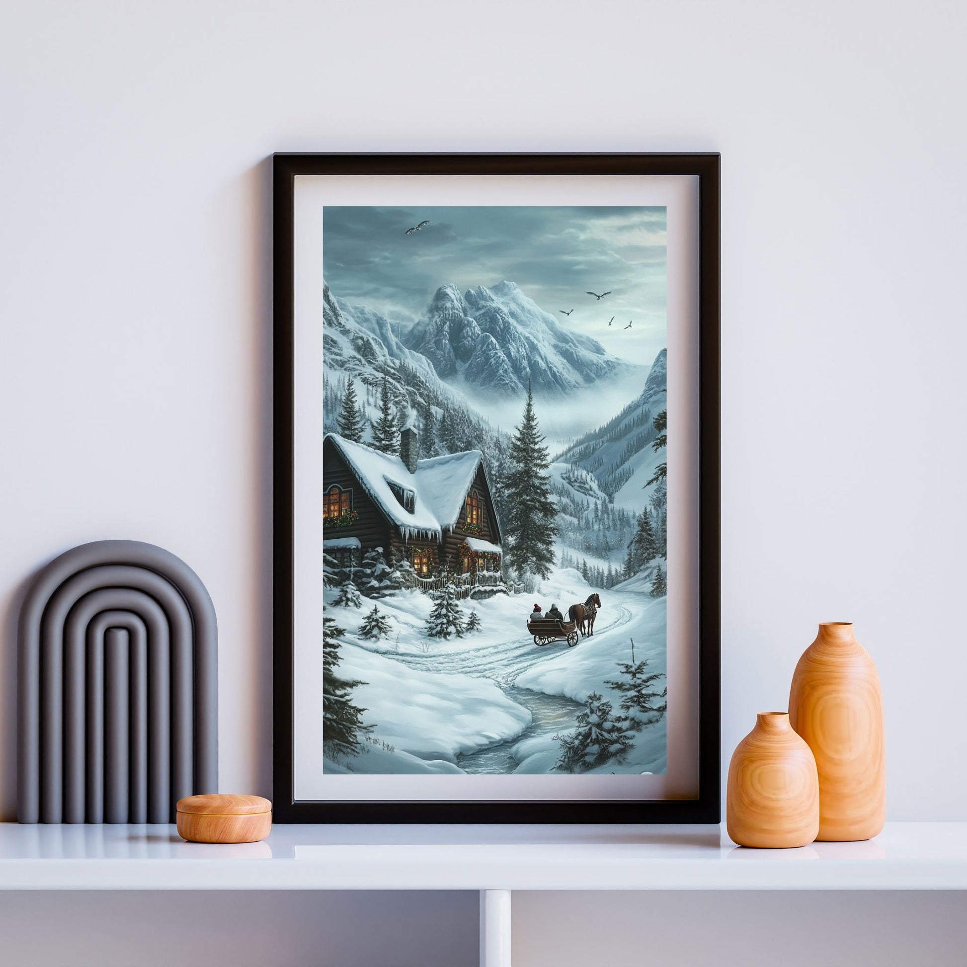 home_decor - Peaceful Christmas Landscape - DigiCraft-Studio - wall_art