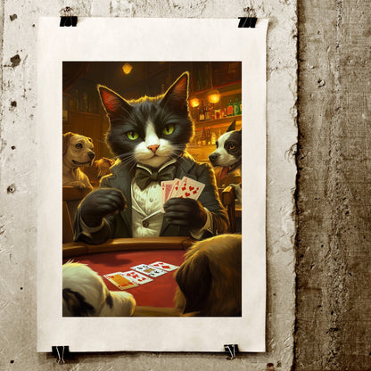 cats pics-Poker face-DigiCraft-Studio-wall art cats