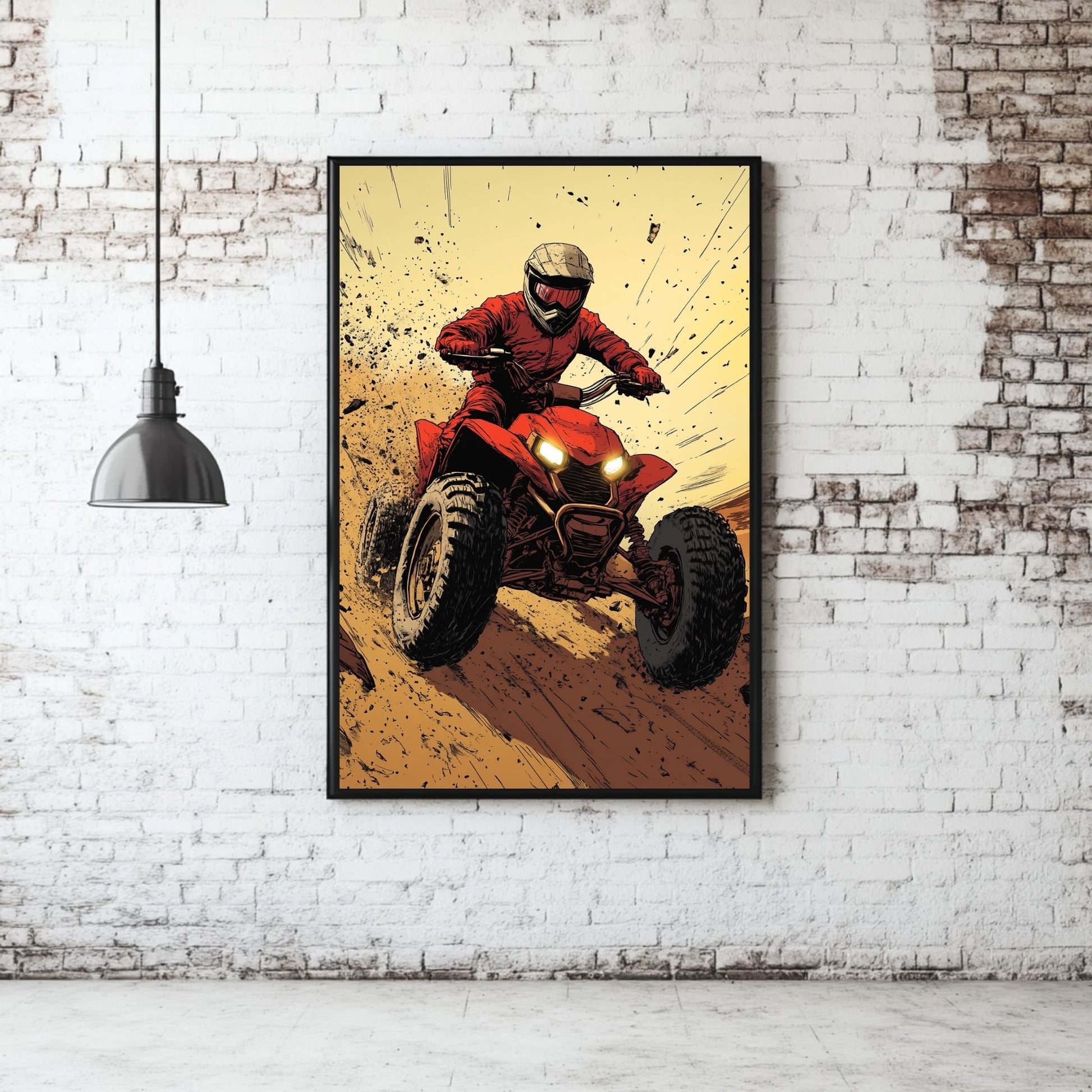 Capture the thrill of a Quad Tour with this dynamic wall art