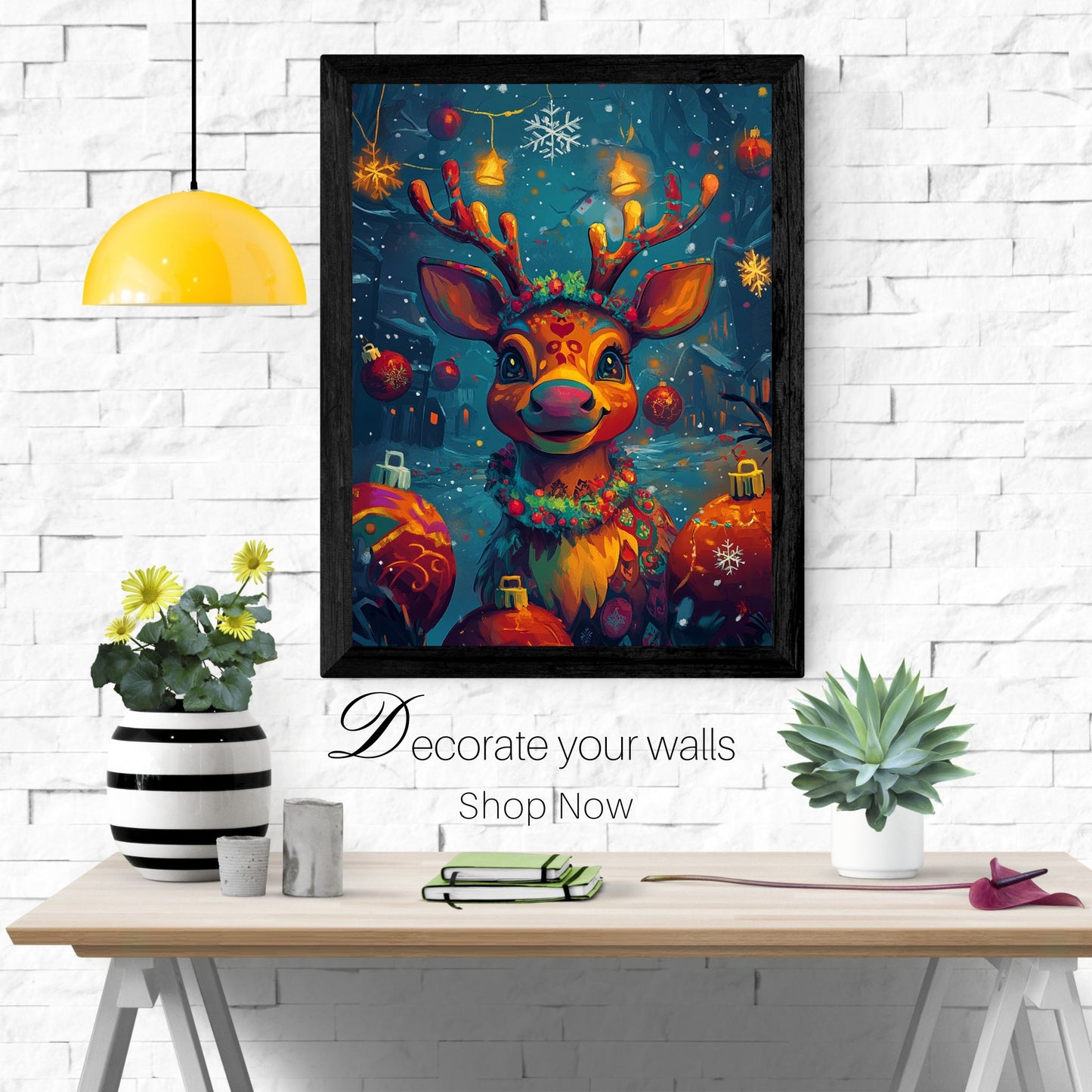 home_decor - Reindeer full of Christmas Cheer - DigiCraft-Studio - wall_art