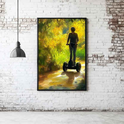 Tranquil Segway ride through nature captured in stunning art