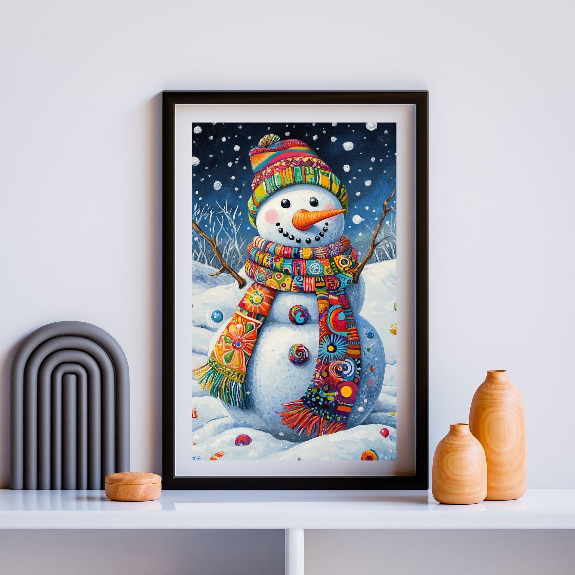 home_decor - Smiling Snowman - DigiCraft-Studio - wall_art