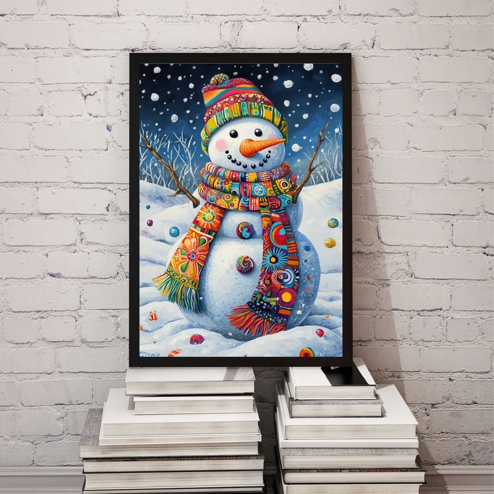 home_decor - Smiling Snowman - DigiCraft-Studio - wall_art