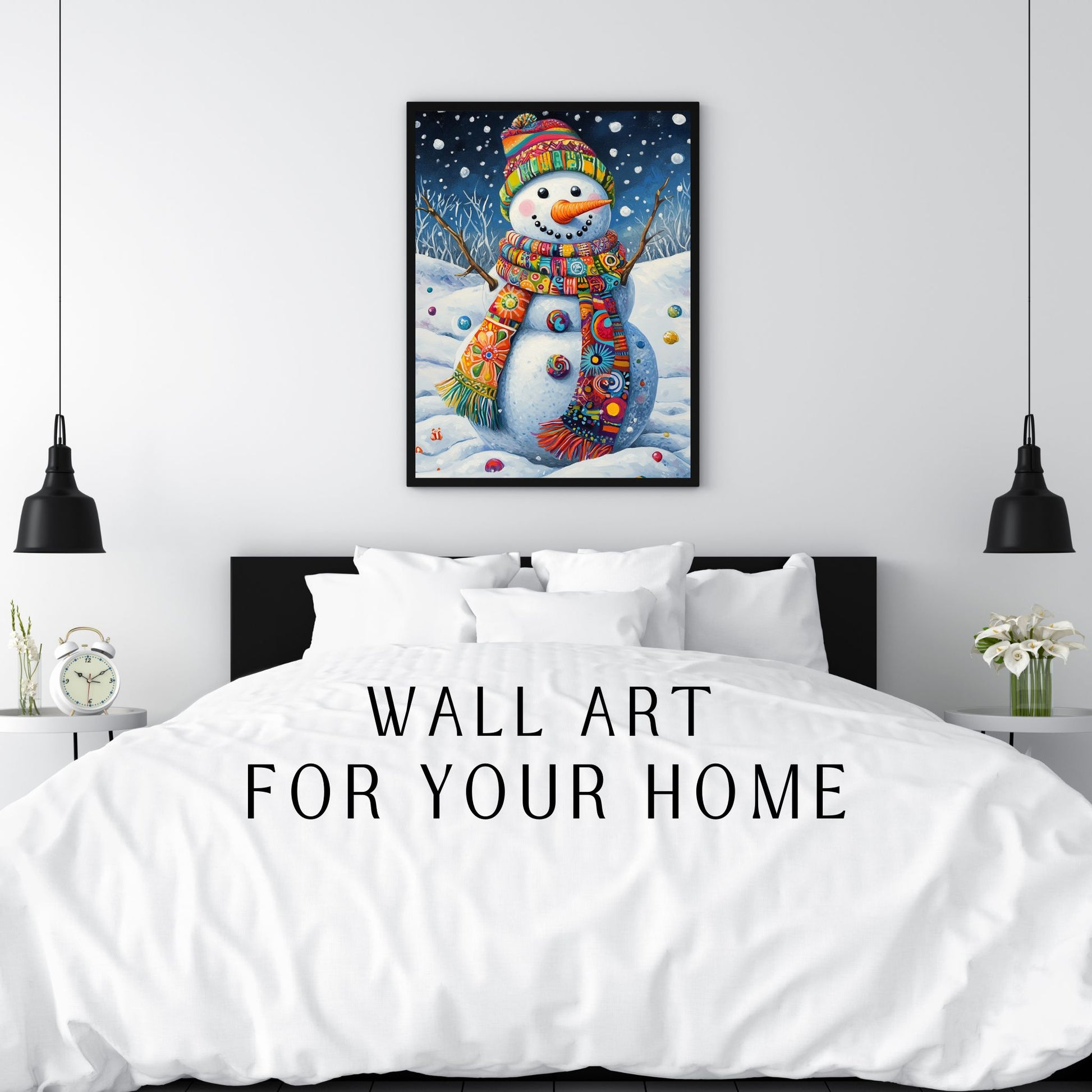 home_decor - Smiling Snowman - DigiCraft-Studio - wall_art