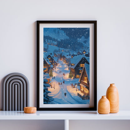 home_decor - Snowy Christmas Village - DigiCraft-Studio - wall_art