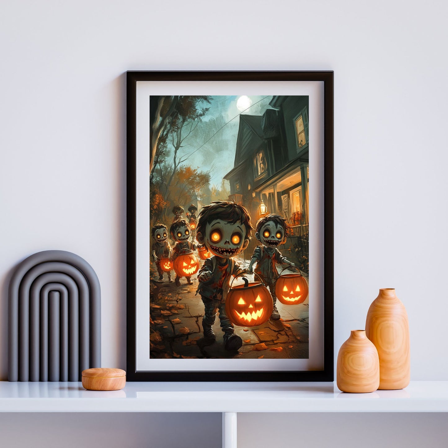 home_decor - Spooky Zombie Kids - DigiCraft-Studio - wall_art