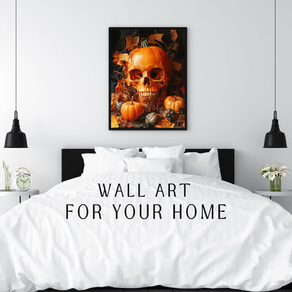 home_decor - The Pumpkin Skull - DigiCraft-Studio - wall_art