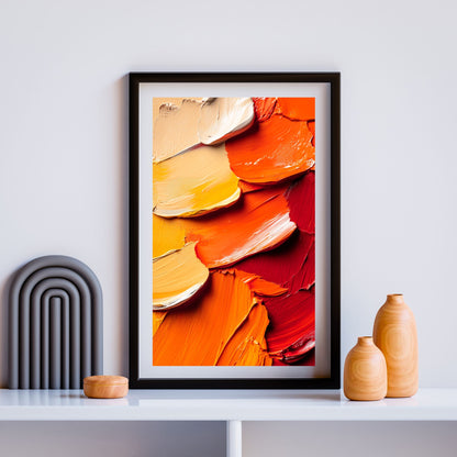 Modern abstract canvas wall art in warm tones