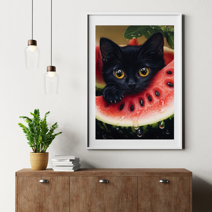 cats pics-Watermelon Whiskers-DigiCraft-Studio-wall art cats