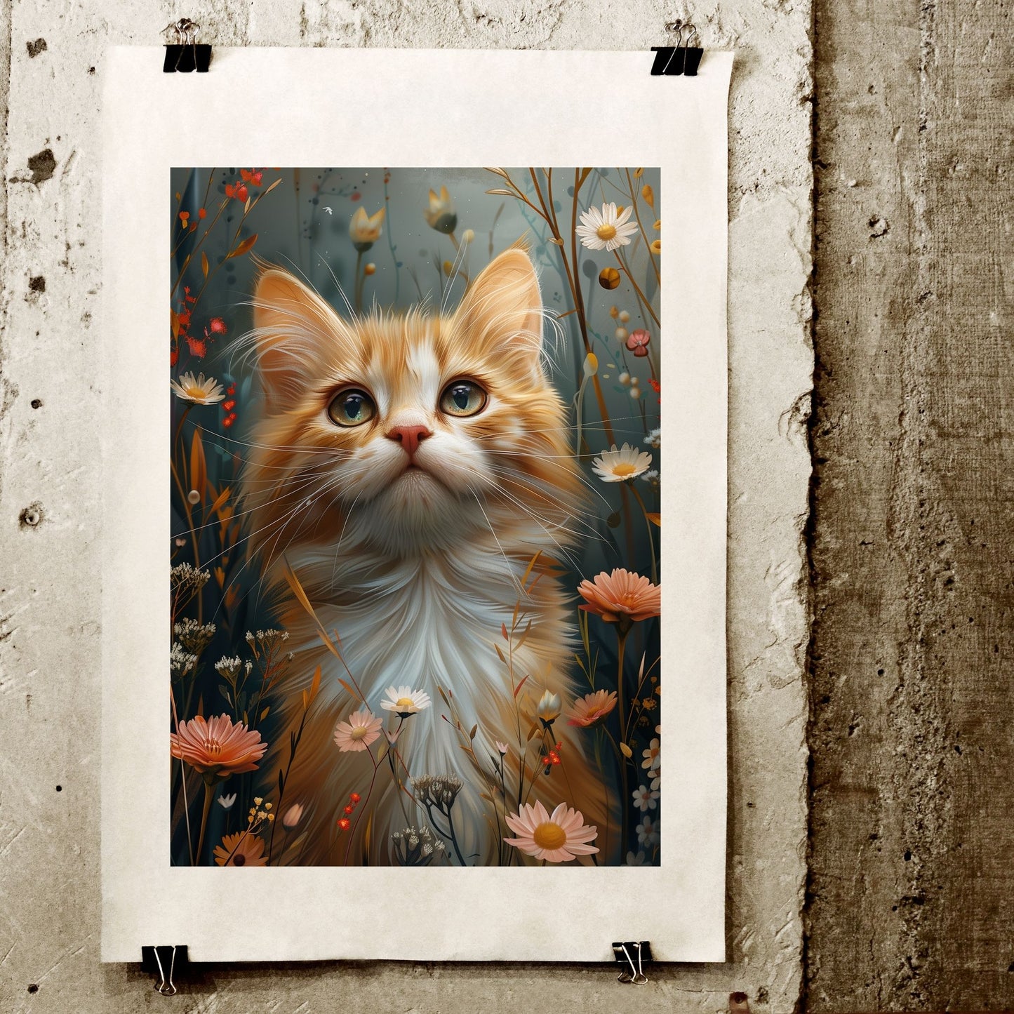 homedecor - Whiskers in Bloom - DigiCraft-Studio - wallart