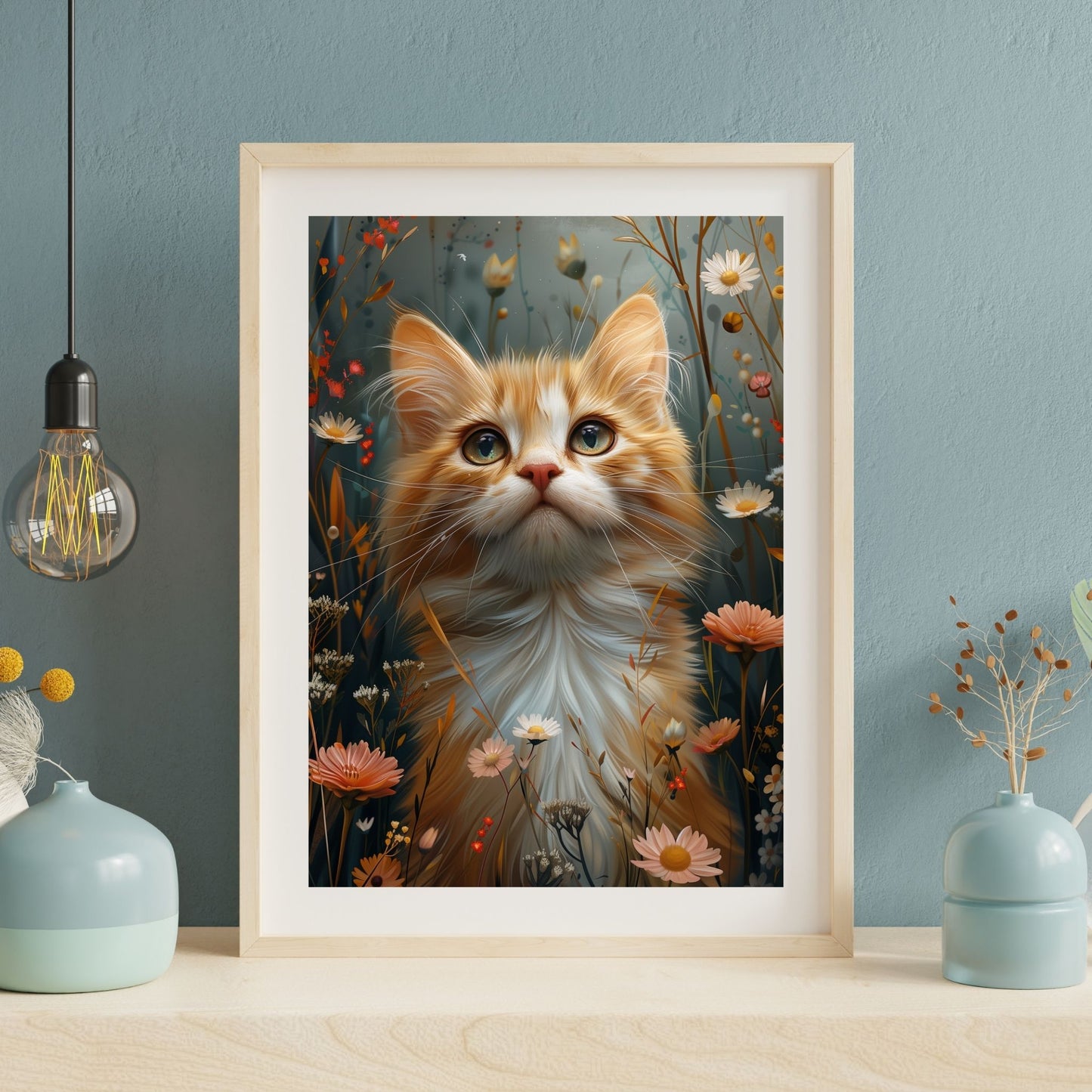 homedecor - Whiskers in Bloom - DigiCraft-Studio - wallart