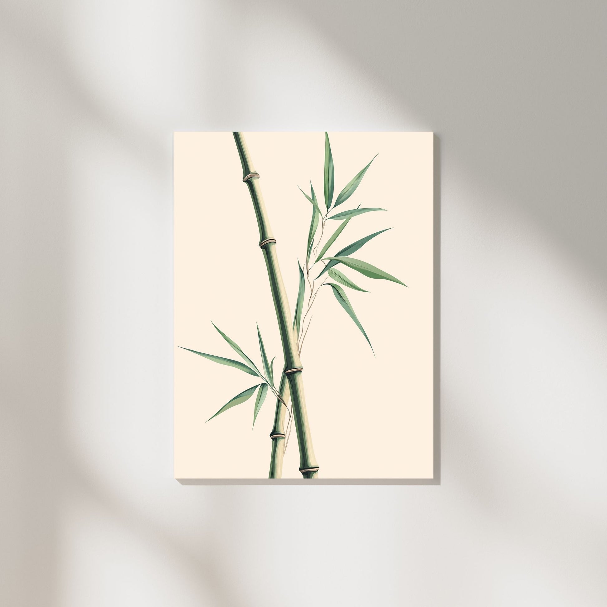 Stylish bamboo botanical illustration for trendy wall decor