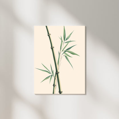 Stylish bamboo botanical illustration for trendy wall decor