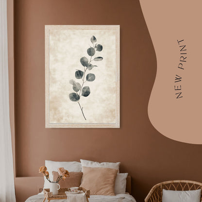 Printable eucalyptus botanical art perfect for minimalist wall decor