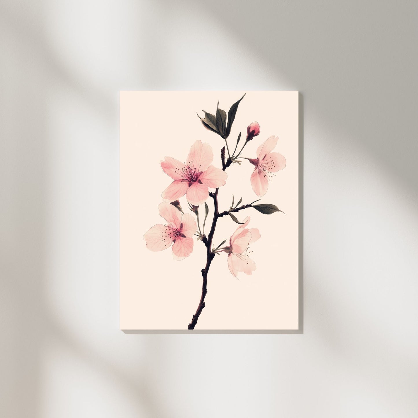 Modern cherry blossom wall decor with a soft and elegant touch