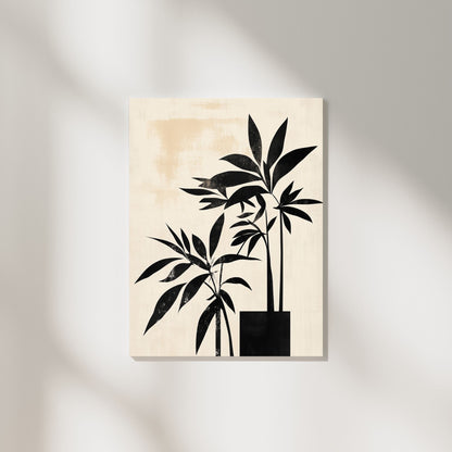 Printable botanical wall decor with a sleek, minimalist design