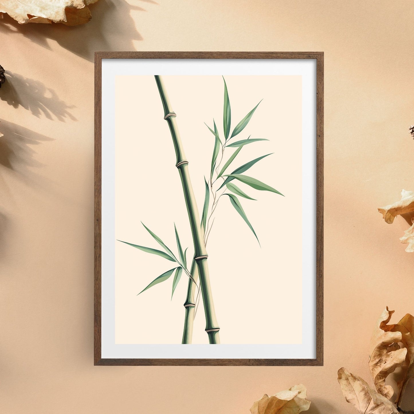 Printable bamboo botanical art perfect for creating a Zen-inspired space