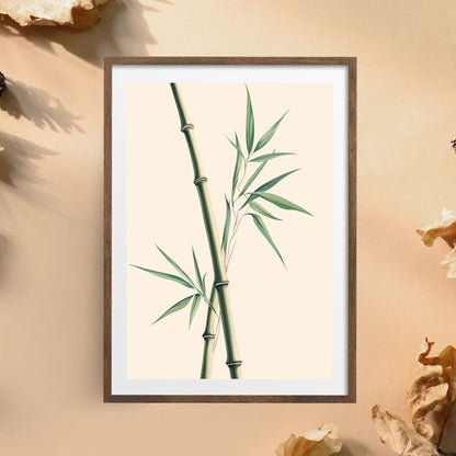 Printable bamboo botanical art perfect for creating a Zen-inspired space