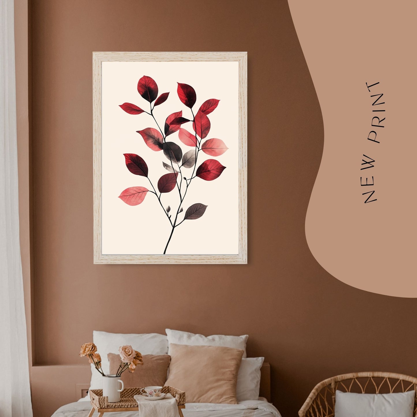 Trendy botanical art print with a focus on nature-inspired design for wall art lovers