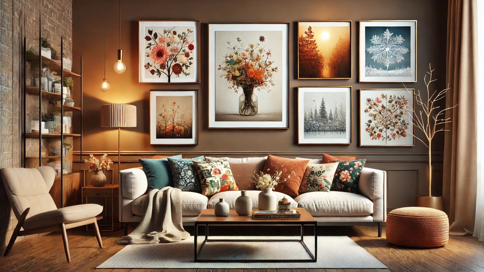 A collection of elegant seasonal wall art designs to enhance home decor throughout the year.